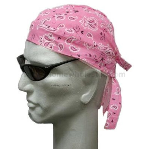 baby pink head wear paisley pattern