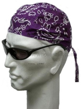Purple Paisley Head Wrap Zandana Bandana