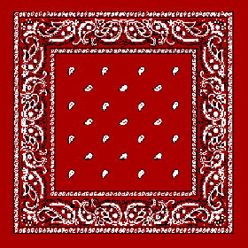 Oversize Rødt Bandana