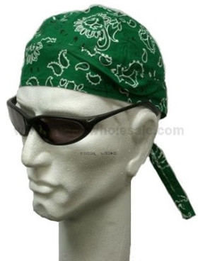 Grøn Paisley Head Wrap Zandana Bandana