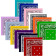 12 Stk Bandanas DeLuxe Valuepack i 12 forskellige Farver