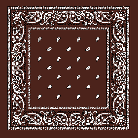 Mørkebrunt Bandana