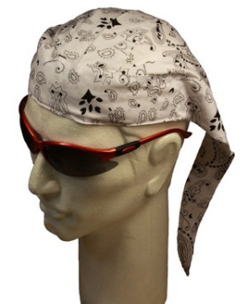 hvid paisley head wrap