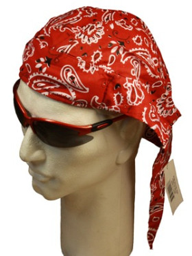 rød paisley head wrap
