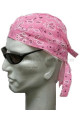 baby pink head wear paisley pattern